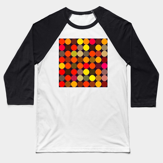 retro pop art pattern Baseball T-Shirt by pauloneill-art